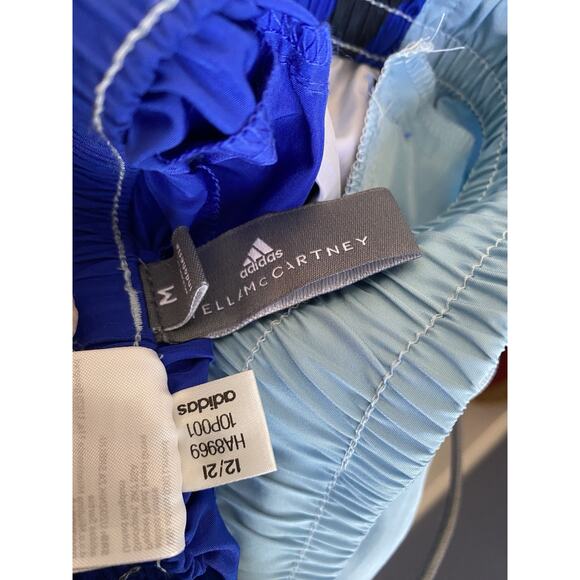 ADIDAS BY STELLA MCCARTNEY LOOSE FIT TRACK PANTS Jogger Blue Orange Zip Ankles M - Picture 8 of 8